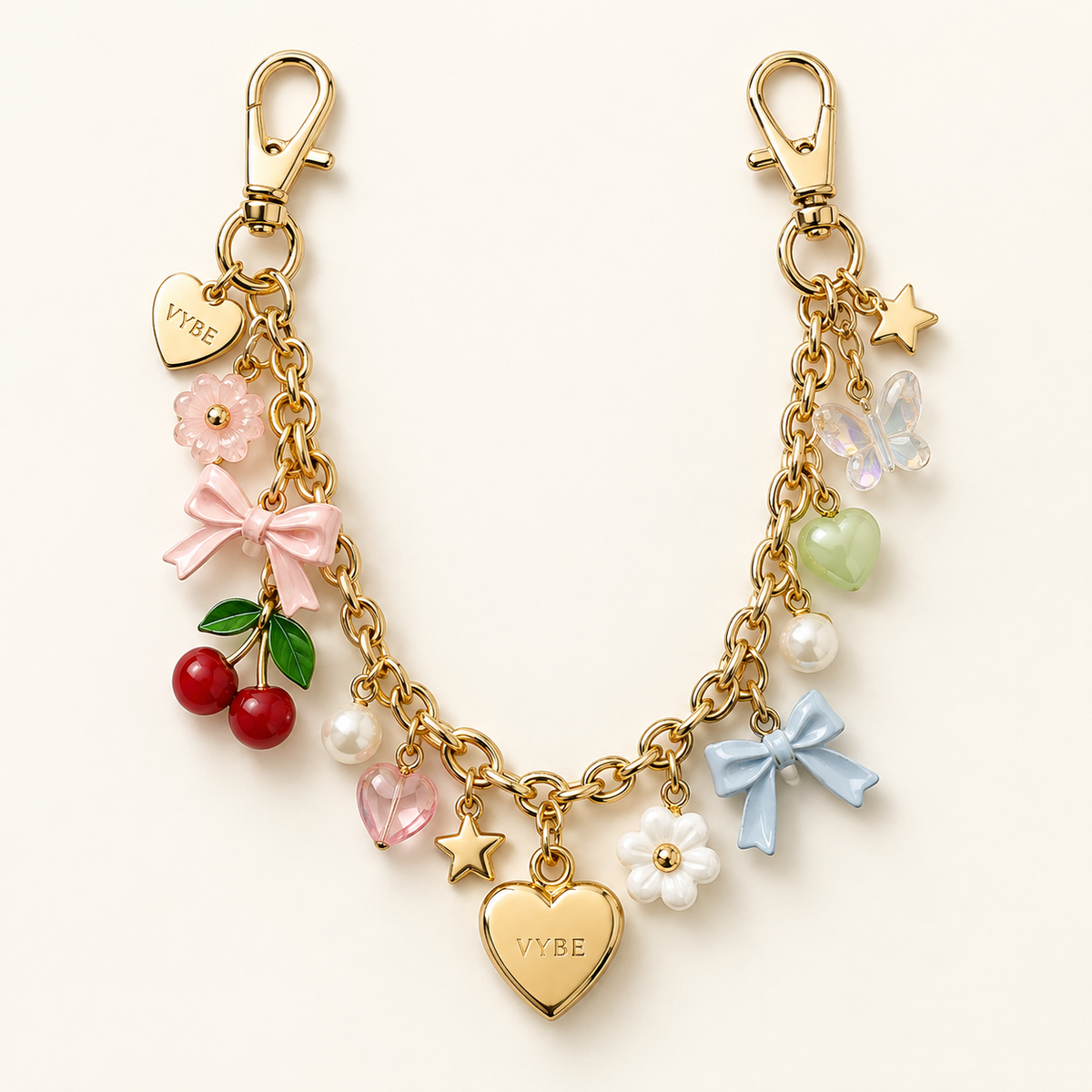 Pastel VYBE bag charm chain concept