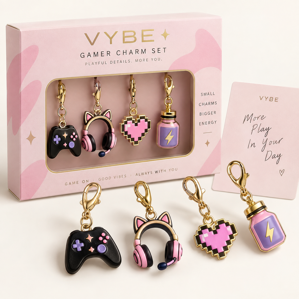 VYBE gamer charm set concept