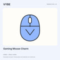 Gaming Mouse Charm: decorative design illustration, not a functional mouse or approved stock photograph.