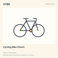 Cycling Bike Charm: original decorative design illustration; final specifications and stock unconfirmed.