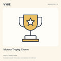 Victory Trophy Charm: original generic trophy illustration, with no league or event branding. Concept only.