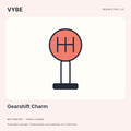 Gearshift Charm: original decorative design illustration, not a working gearshift or approved stock photograph.