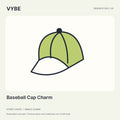 Baseball Cap Charm: original unbranded concept illustration. Final product, colour and materials unconfirmed.