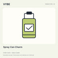 Spray Can Charm: original street-art-inspired decorative illustration. Non-functional concept, not supplier photography.