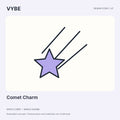 Comet Charm: original decorative space-motif concept illustration, not supplier photography.