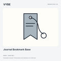 Journal Bookmark Base: illustrated concept with a charm attachment loop. Charms and confirmed product materials are not shown.