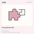 Puzzle Besties Pair: two complementary charm motifs in an original concept illustration. Final products unconfirmed.