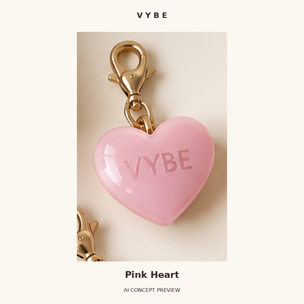 One pink heart charm detail, cropped from AI concept artwork. Not supplier photography.