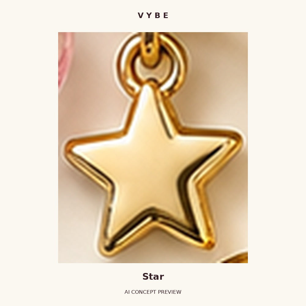 Star charm detail cropped from AI concept artwork. Not a photograph of confirmed stock.
